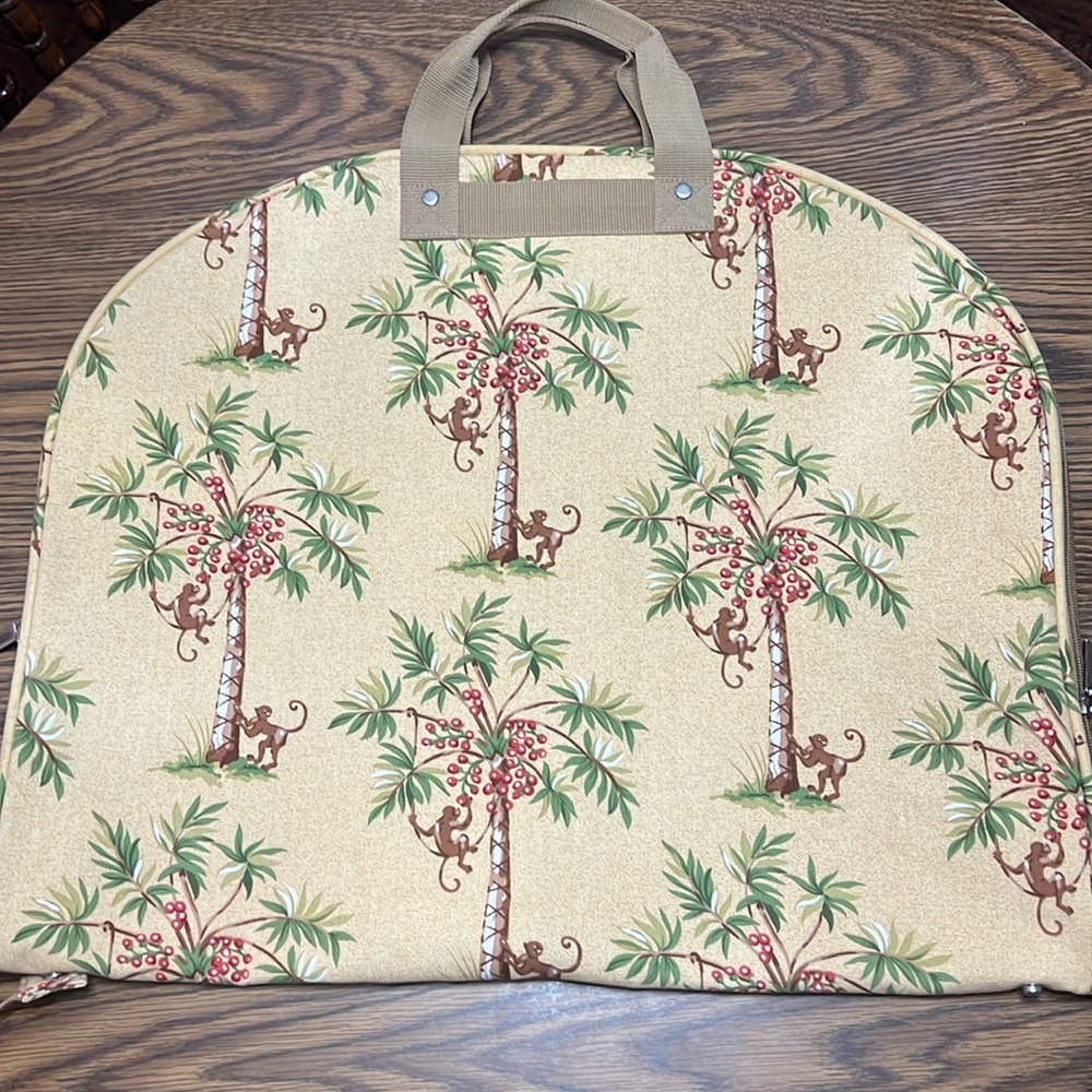 Vintage Isabella Fiore Monkey Palm garment bag